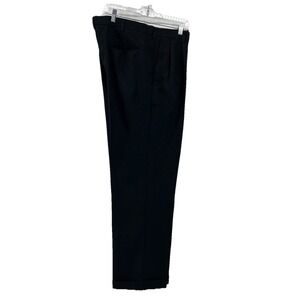 Pro Tour Dress Pants Men's 36/32 Black Pleats Cuffs Relaxed Fit Coolplay Golf